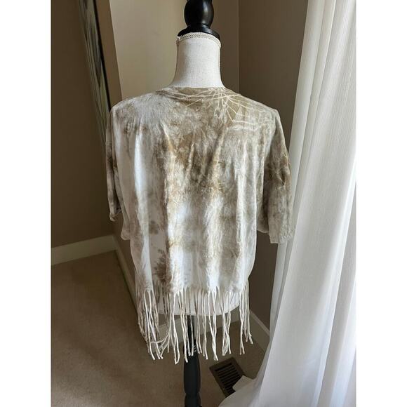 Fifth Sun Save Water Drink Whiskey fringed short sleeve tee size XL - Picture 4 of 4